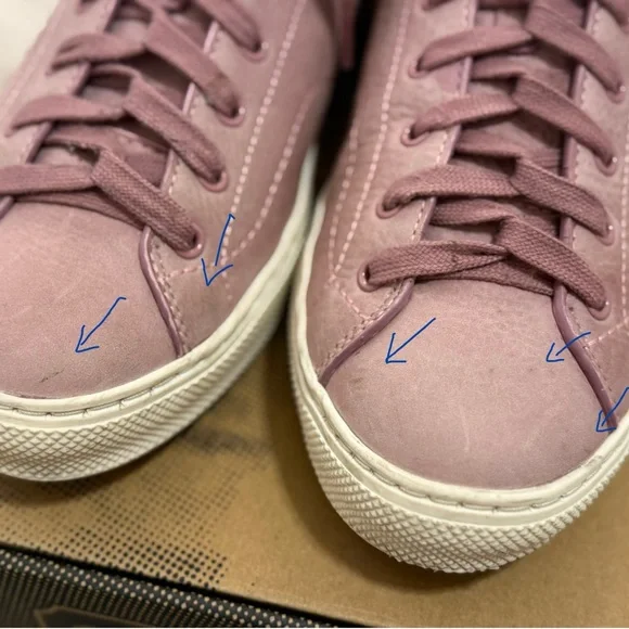 Coach Dusty Rose Nubuck Low Top Sneakers C121 - Picture 12 of 13